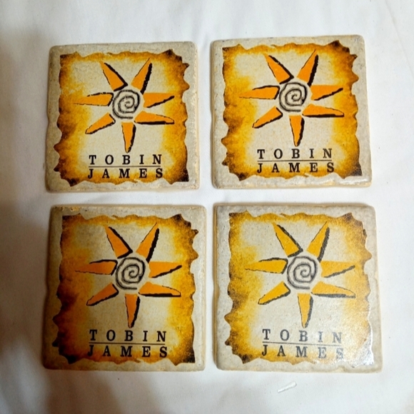 𝅺TOBIN James Coasters Set of 4 - Picture 1 of 5